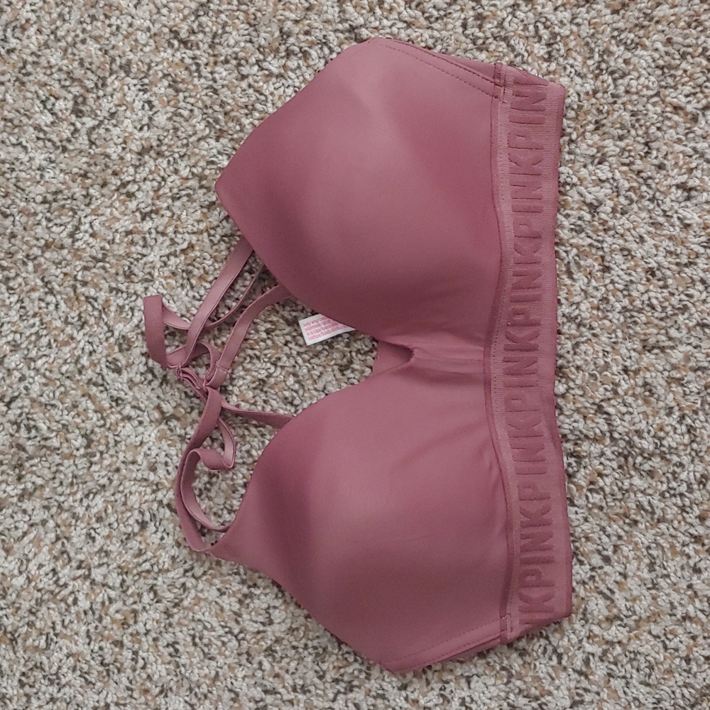 PINK Victoria's Secret 36B Wear Everywhere Mauve Wireless Lightly Lined Bra